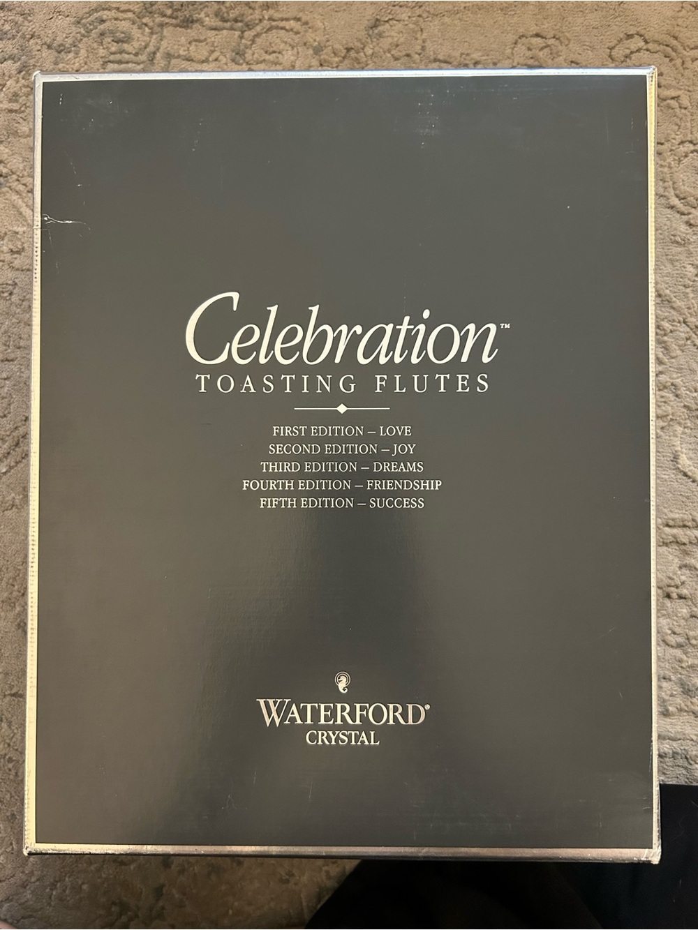 Waterford Black Celebration Toasting Flutes Gift Box